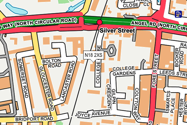N18 2XS map - OS OpenMap – Local (Ordnance Survey)