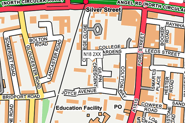 N18 2XX map - OS OpenMap – Local (Ordnance Survey)