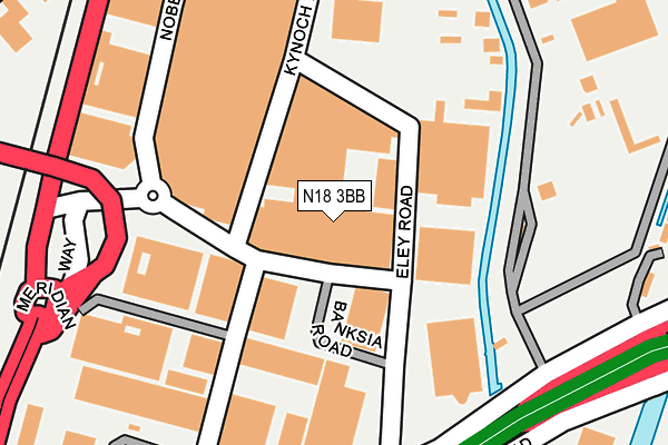 N18 3BB map - OS OpenMap – Local (Ordnance Survey)