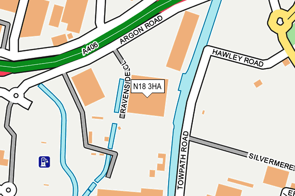 N18 3HA map - OS OpenMap – Local (Ordnance Survey)