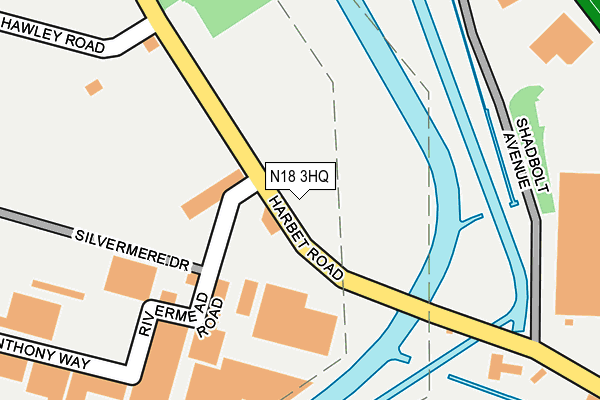 N18 3HQ map - OS OpenMap – Local (Ordnance Survey)