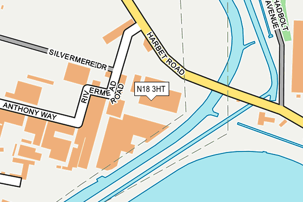 N18 3HT map - OS OpenMap – Local (Ordnance Survey)