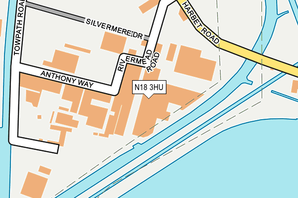 N18 3HU map - OS OpenMap – Local (Ordnance Survey)
