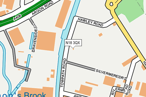 N18 3QX map - OS OpenMap – Local (Ordnance Survey)