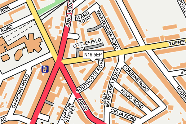 N19 5EP map - OS OpenMap – Local (Ordnance Survey)