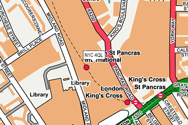 N1C 4QL map - OS OpenMap – Local (Ordnance Survey)