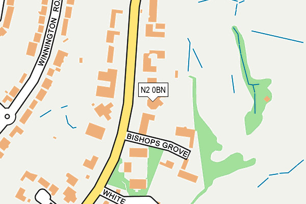 N2 0BN map - OS OpenMap – Local (Ordnance Survey)