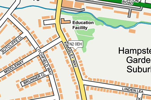 N2 0EH map - OS OpenMap – Local (Ordnance Survey)