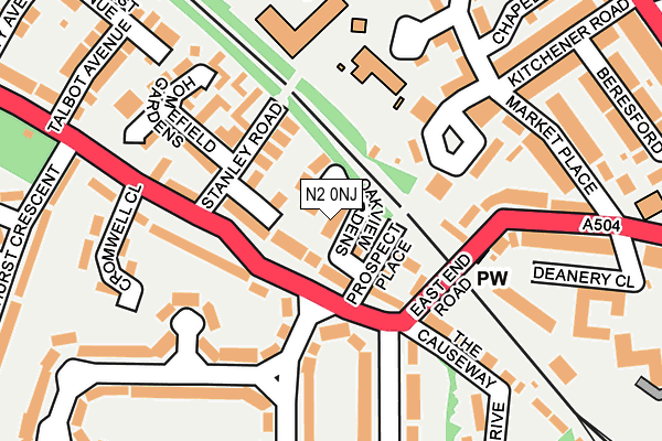 N2 0NJ map - OS OpenMap – Local (Ordnance Survey)