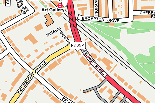N2 0NP map - OS OpenMap – Local (Ordnance Survey)
