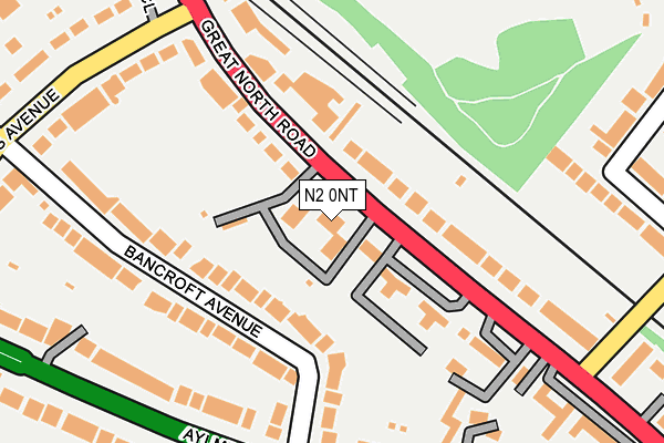 N2 0NT map - OS OpenMap – Local (Ordnance Survey)