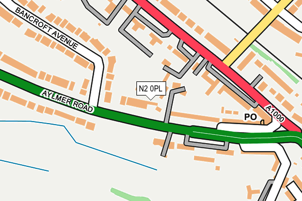 N2 0PL map - OS OpenMap – Local (Ordnance Survey)