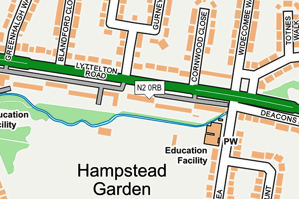 N2 0RB map - OS OpenMap – Local (Ordnance Survey)