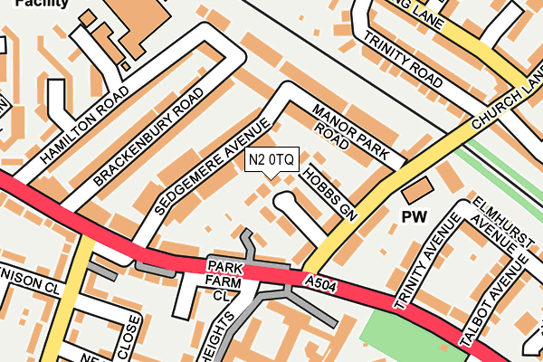 N2 0TQ map - OS OpenMap – Local (Ordnance Survey)