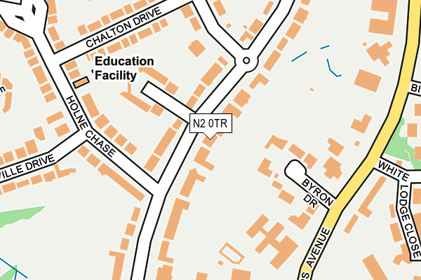N2 0TR map - OS OpenMap – Local (Ordnance Survey)