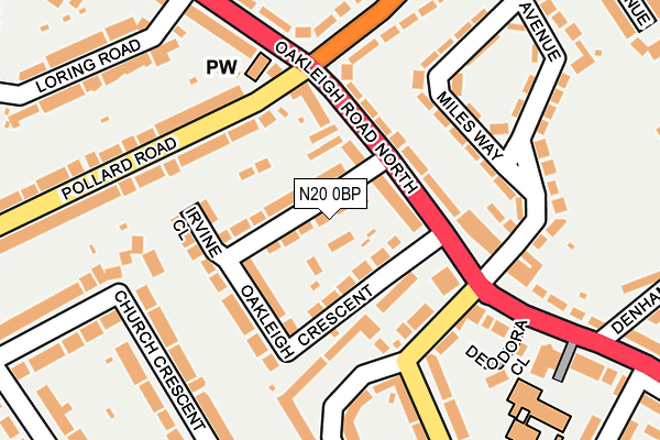 N20 0BP map - OS OpenMap – Local (Ordnance Survey)