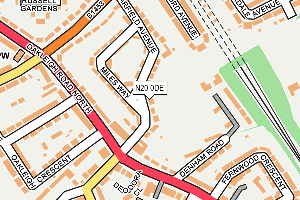 N20 0DE map - OS OpenMap – Local (Ordnance Survey)