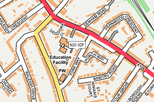 N20 0DF map - OS OpenMap – Local (Ordnance Survey)