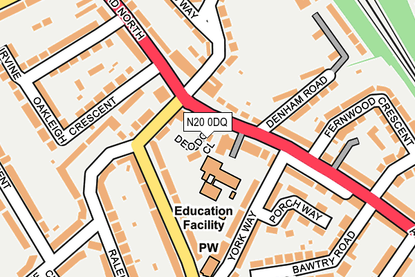 N20 0DQ map - OS OpenMap – Local (Ordnance Survey)