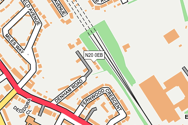 N20 0EB map - OS OpenMap – Local (Ordnance Survey)