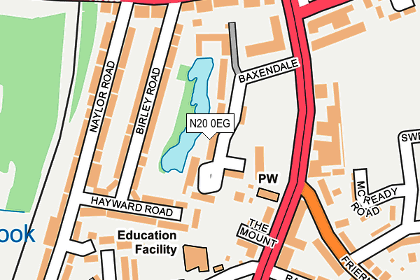 N20 0EG map - OS OpenMap – Local (Ordnance Survey)