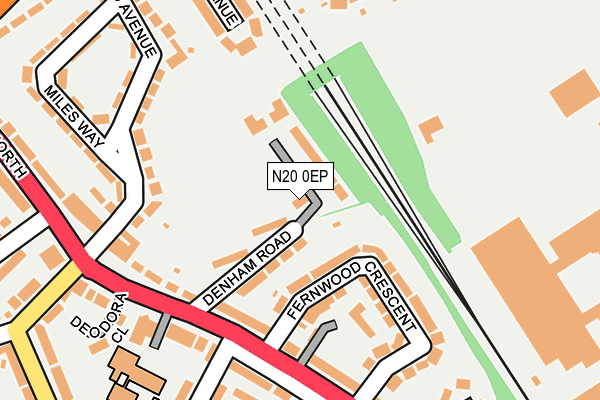 N20 0EP map - OS OpenMap – Local (Ordnance Survey)