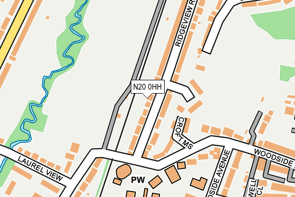 N20 0HH map - OS OpenMap – Local (Ordnance Survey)