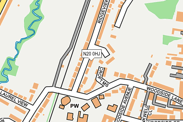 N20 0HJ map - OS OpenMap – Local (Ordnance Survey)