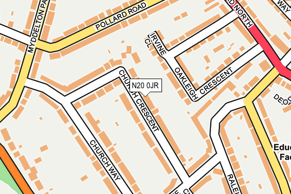 N20 0JR map - OS OpenMap – Local (Ordnance Survey)