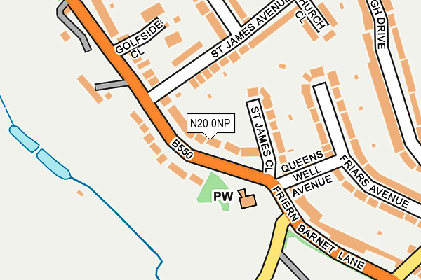 N20 0NP map - OS OpenMap – Local (Ordnance Survey)