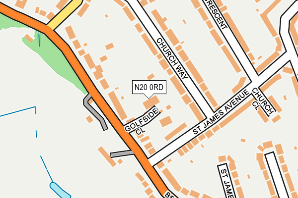 N20 0RD map - OS OpenMap – Local (Ordnance Survey)