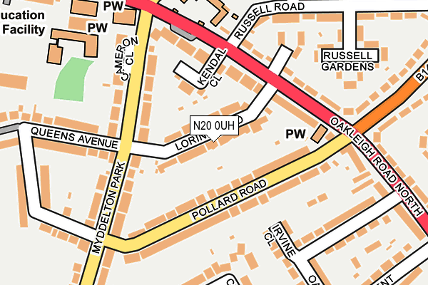 N20 0UH map - OS OpenMap – Local (Ordnance Survey)