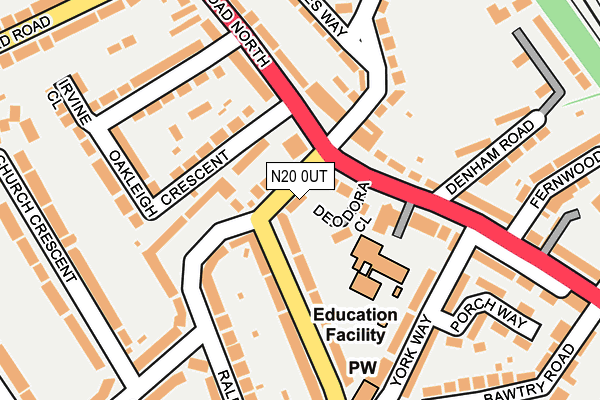 N20 0UT map - OS OpenMap – Local (Ordnance Survey)