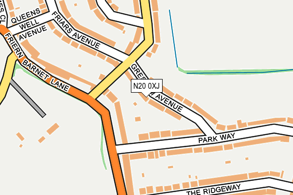 N20 0XJ map - OS OpenMap – Local (Ordnance Survey)