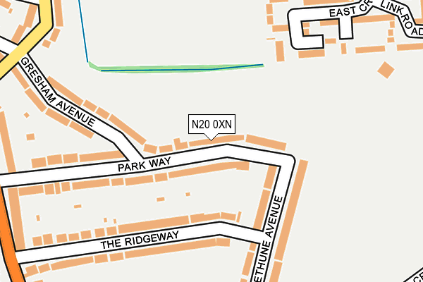 N20 0XN map - OS OpenMap – Local (Ordnance Survey)