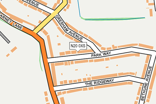 N20 0XS map - OS OpenMap – Local (Ordnance Survey)