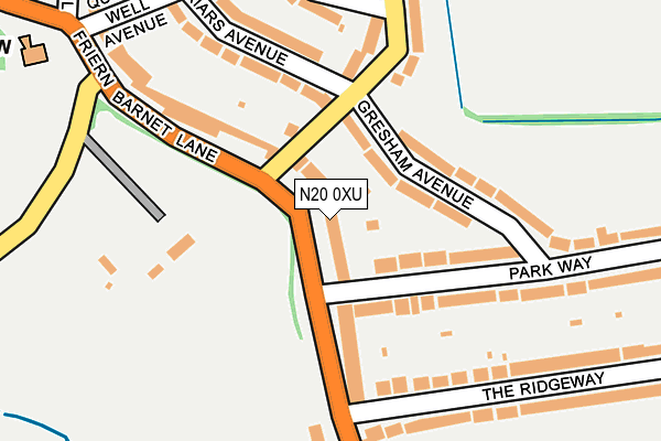 N20 0XU map - OS OpenMap – Local (Ordnance Survey)