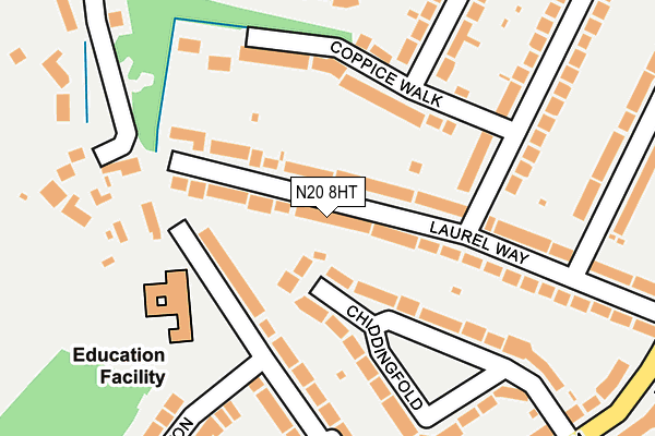 N20 8HT map - OS OpenMap – Local (Ordnance Survey)