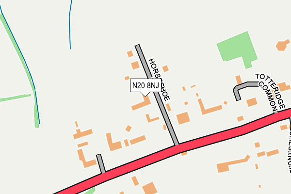 N20 8NJ map - OS OpenMap – Local (Ordnance Survey)