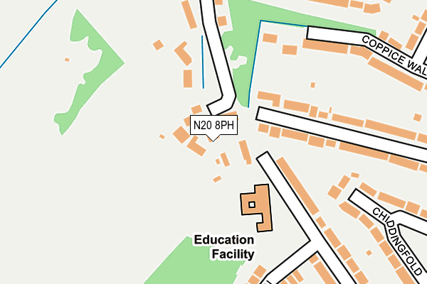N20 8PH map - OS OpenMap – Local (Ordnance Survey)