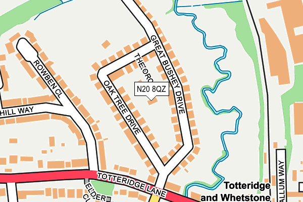 N20 8QZ map - OS OpenMap – Local (Ordnance Survey)