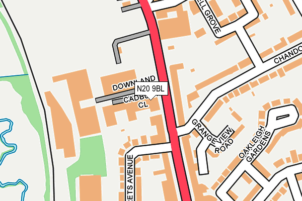 N20 9BL map - OS OpenMap – Local (Ordnance Survey)
