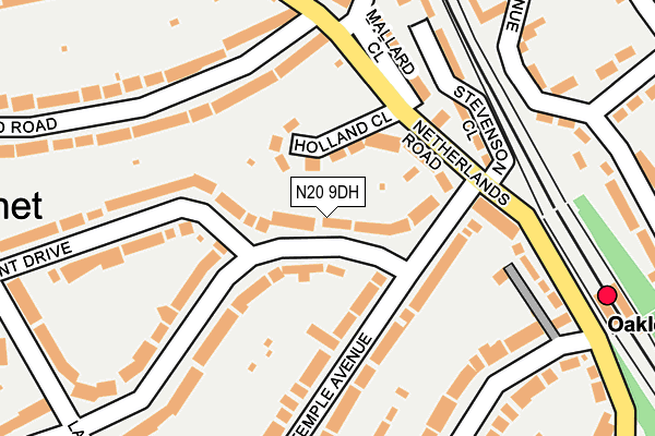 N20 9DH map - OS OpenMap – Local (Ordnance Survey)