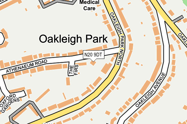 N20 9DT map - OS OpenMap – Local (Ordnance Survey)