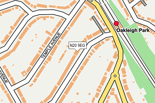 N20 9EG map - OS OpenMap – Local (Ordnance Survey)