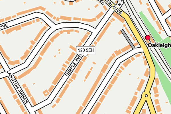 N20 9EH map - OS OpenMap – Local (Ordnance Survey)