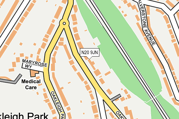 N20 9JN map - OS OpenMap – Local (Ordnance Survey)