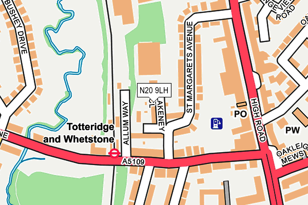 N20 9LH map - OS OpenMap – Local (Ordnance Survey)