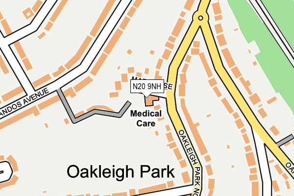 N20 9NH map - OS OpenMap – Local (Ordnance Survey)