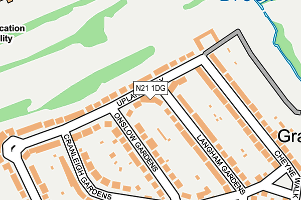 N21 1DG map - OS OpenMap – Local (Ordnance Survey)